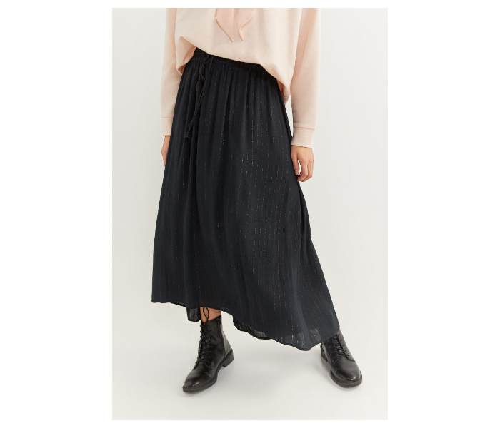 Springfield SS20 Long Striped Maxi Skirt Medium For Women - Black - Zoom Image 2