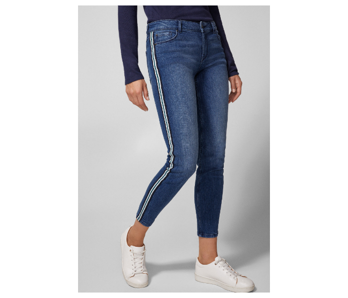 Springfield AW18 Fancy Denim Trouser EU 36 For Women - Blue and Green - Zoom Image 4