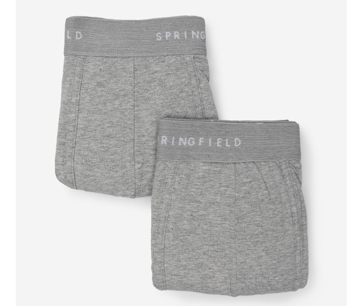 Springfield AW19 Pack of 2 Knitted Boxers And Slips Large For Men - Dark Grey - Zoom Image 1