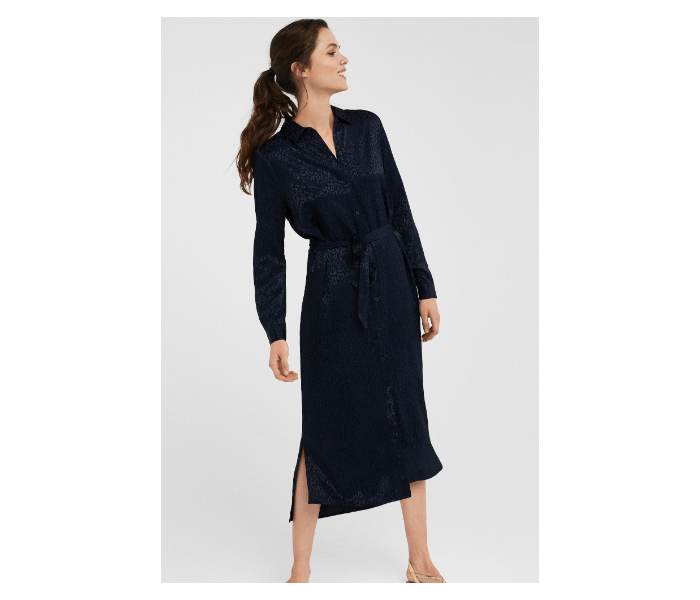 Springfield SS19 Knit Dress With Tie Up EU 34 For Women - Navy - Zoom Image 2