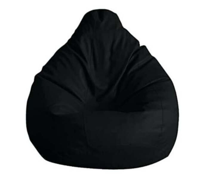 Luxe Decora LD01 PVC Bean Bag with Beans - Black - Zoom Image 1