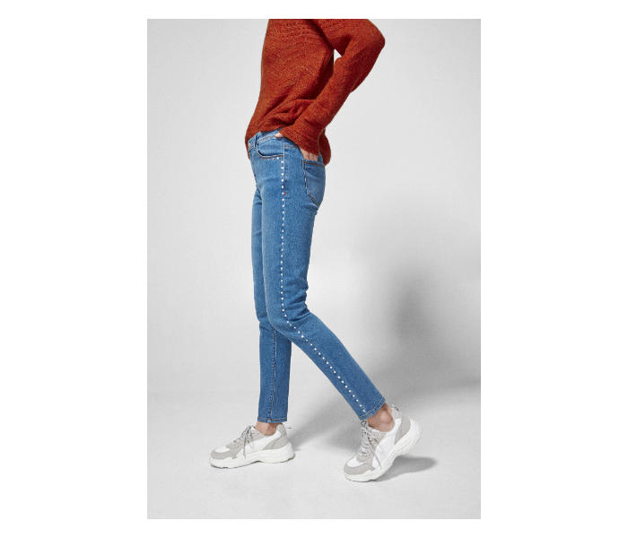 Springfield SS19 Fancy Denim Jeans EU 38 For Women - Silver and Blue - Zoom Image 2