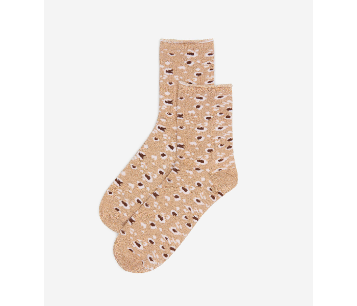 Springfield AW19 Printed Socks EU 39 For Women - Light Khaki - Zoom Image 1