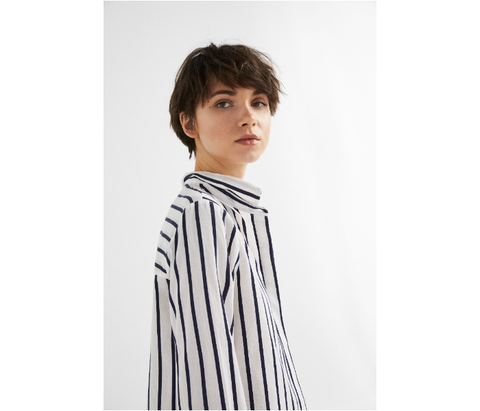 Springfield SS19 Long Sleeve Striped Blouse EU 40 For Women - White and Black - Zoom Image 3