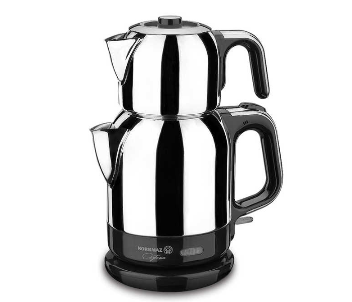 Korkmaz KO-A331 1600W Caytema Electric Tea Pot Set - Silver - Zoom Image