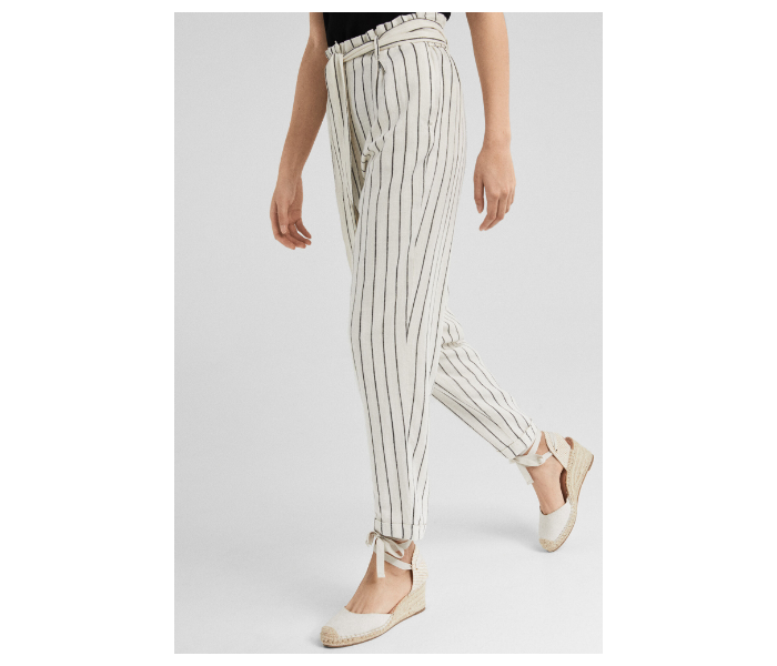 Springfield SS19 Striped Cotton Fancy Pant EU 40 For Women - Ivory Black - Zoom Image 3