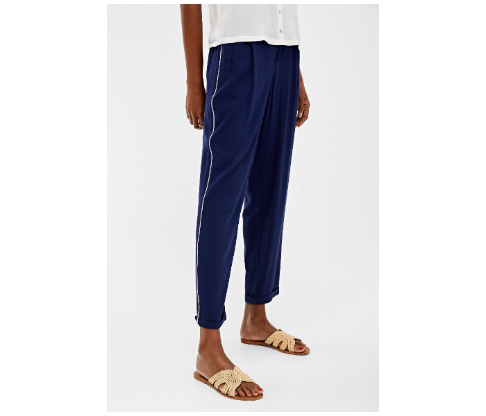 Springfield AW19 Cotton Plain Pant EU 34 For Women - Blue - Zoom Image 2