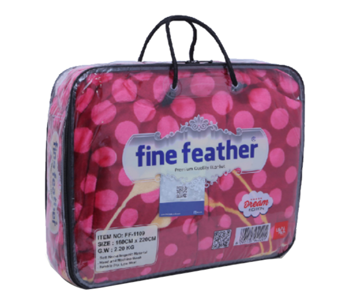 Fine Feather FF 1109 1 Ply Polyester Soft Blanket - Maroon ( Duplicate ) - Zoom Image 2