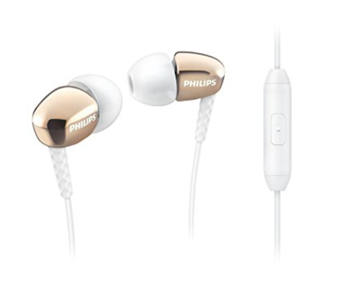 Philips SHE3905GD In Ear Headphones - White and Gold - Zoom Image