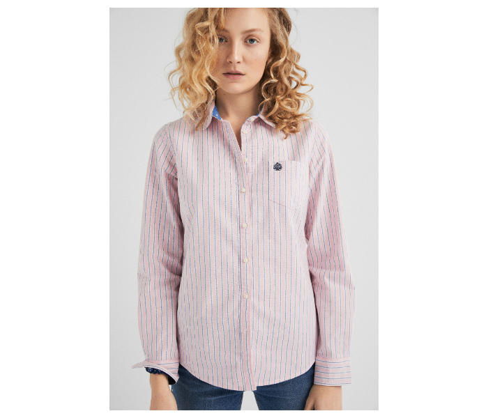 Springfield SS19 Long Sleeve Striped Blouse EU 40 For Women - Light Pink - Zoom Image 1