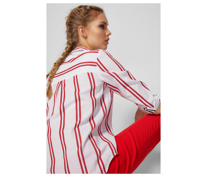 Springfield SS19 Long Sleeve Striped Blouse EU 36 For Women - Red and White - Zoom Image 4