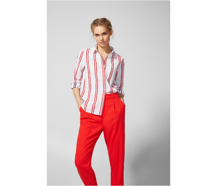 Springfield SS19 Long Sleeve Striped Blouse EU 40 For Women - Red and White - Zoom Image 2