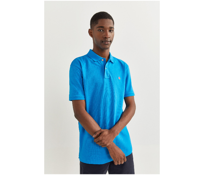 Springfield SS20 Basic Polo T Shirt Large - Turquoise - Zoom Image 3