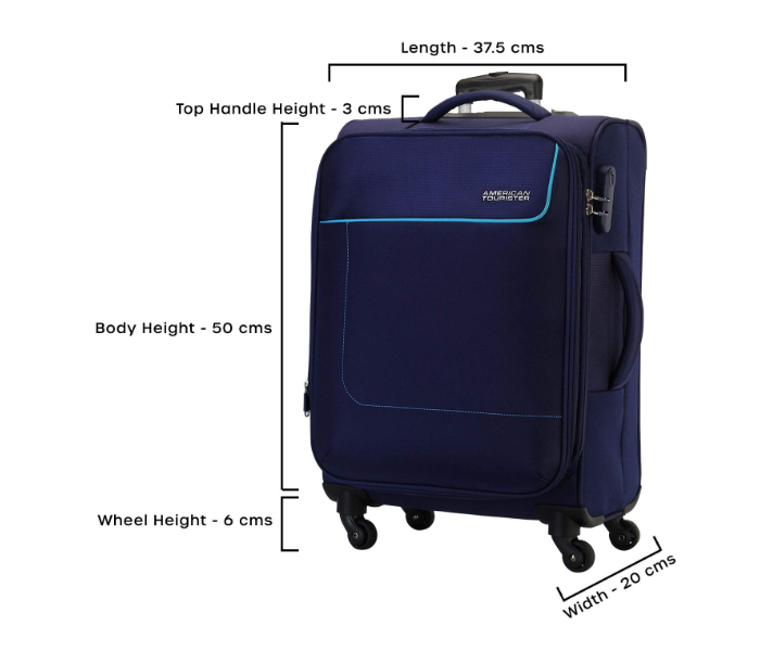 American Tourister GAT104LUG02855 58cm Jamaica Soft Case Trolley Bag - Navy - Zoom Image 4