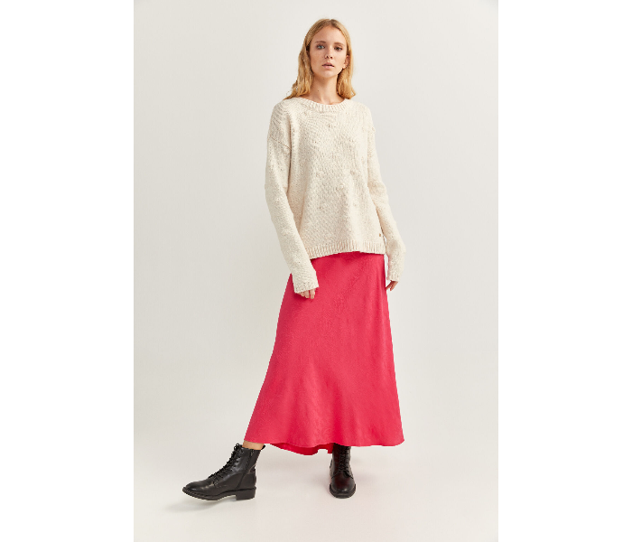 Springfield SS20 Solid Midi Skirt EU 40 For Women - Pink - Zoom Image 1