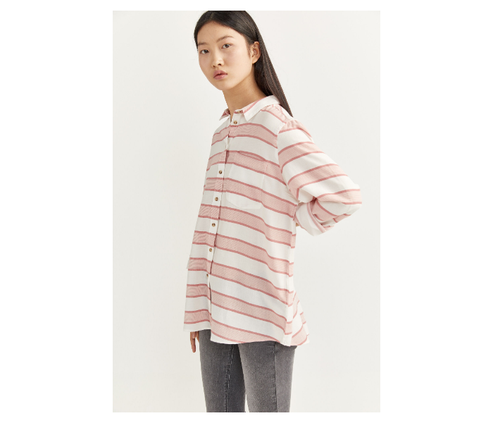 Springfield SS20 Long Sleeve Striped Shirt EU 36 For Women - Coral - Zoom Image 1