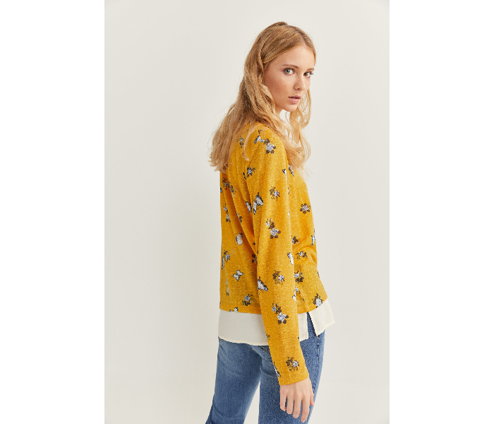 Springfield SS20 Butterfly Printed Long Sleeve T-Shirt Large For Women - Yellow - Zoom Image 2