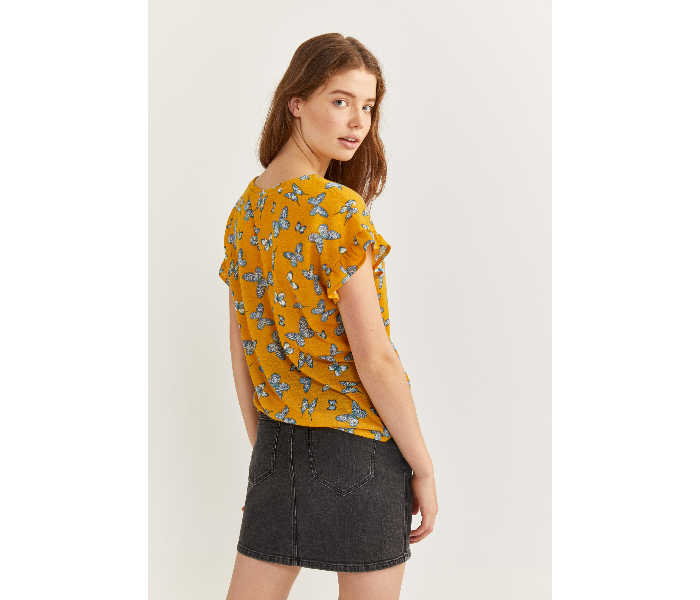 Springfield SS20 Butterfly Printed Tank Top Small - Yellow - Zoom Image 3