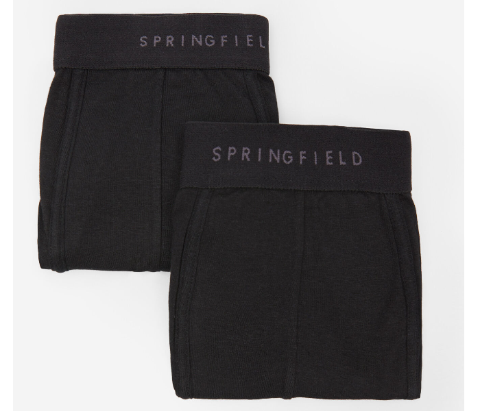 Springfield AW19 Pack of 2 Knitted Boxers And Slips Large For Men - Black - Zoom Image 1