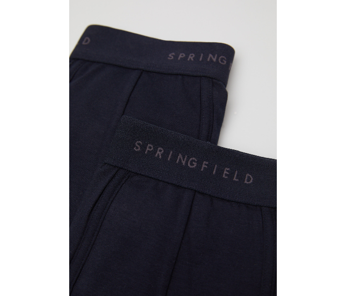 Springfield AW19 Pack of 2 Knitted Boxers And Slips Medium For Men - Dark Blue - Zoom Image 1