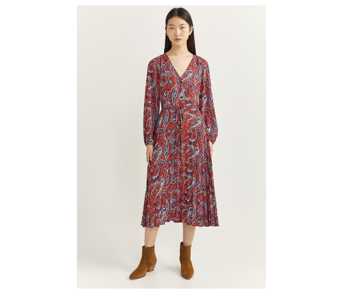 Springfield SS20 Printed Knit Dress EU 40 For Women - Brown - Zoom Image 1