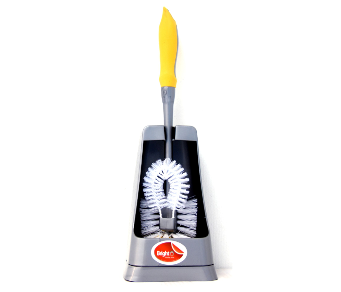 Brighto B2010 Toilet Brush Set - Grey and Yellow - Zoom Image 3