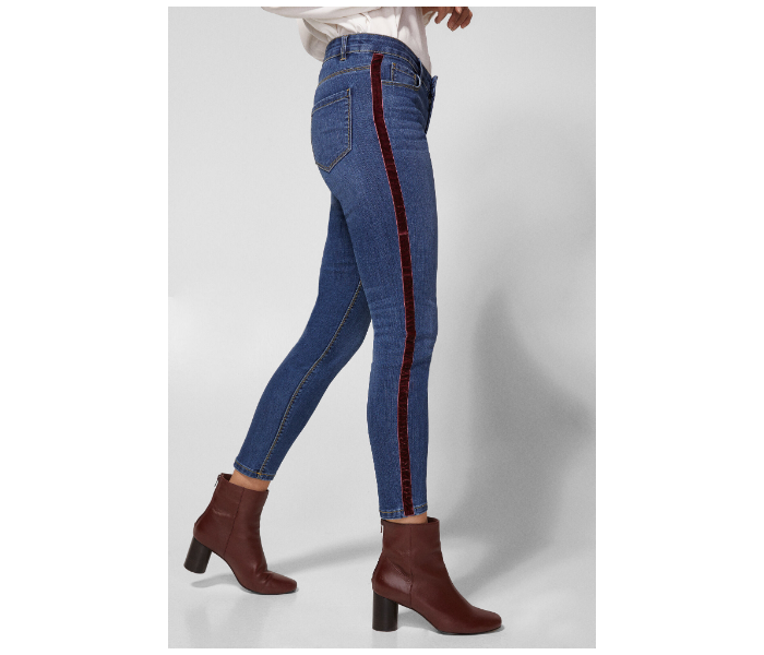 Springfield AW18 Fancy Denim Trouser EU 34 For Women - Blue and Brown - Zoom Image 4