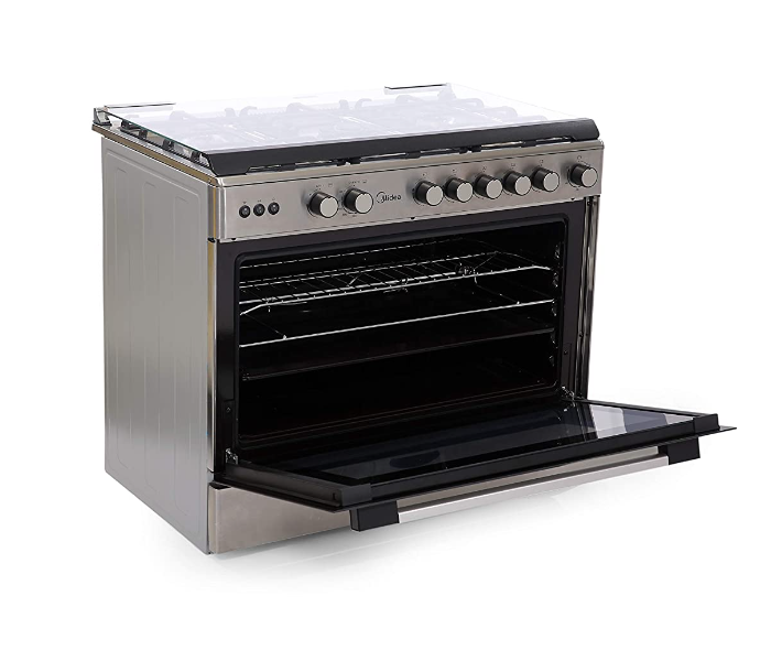 Midea LME95030-FFD 90 X 60 cm 5 Gas Burners Free Standing Gas Cooker - Stainless Steel - Zoom Image 2