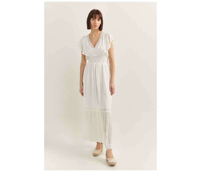 Springfield SS20 Knit Dress EU 36 For Women - White - Zoom Image 1