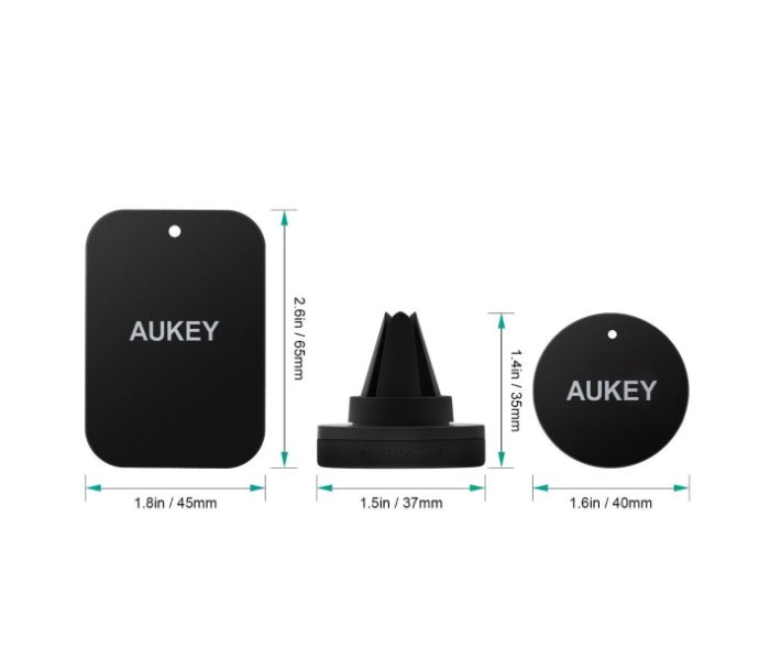 AUKEY C5 Magnetic Air Vent Car Mount Holder - Black - Zoom Image 4