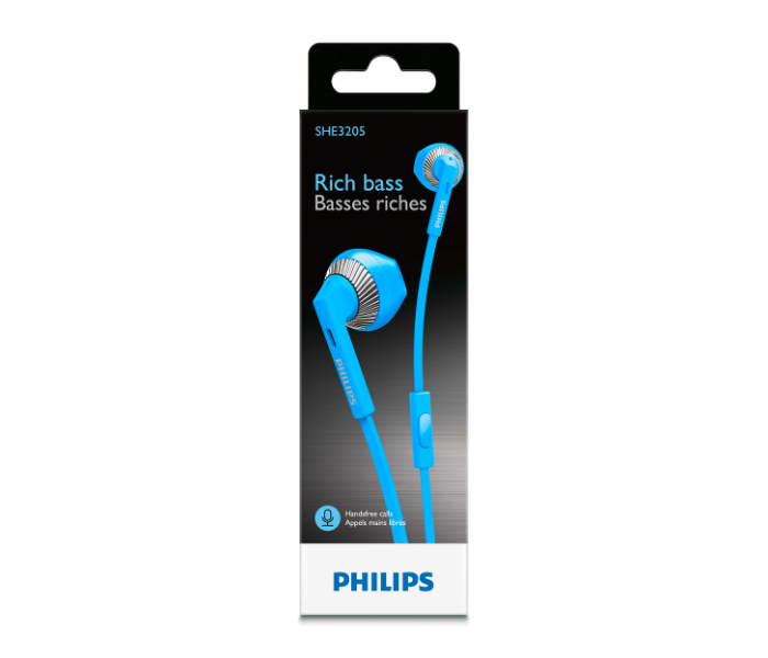 Philips SHE3205BL In Ear Headphones - Blue - Zoom Image 4