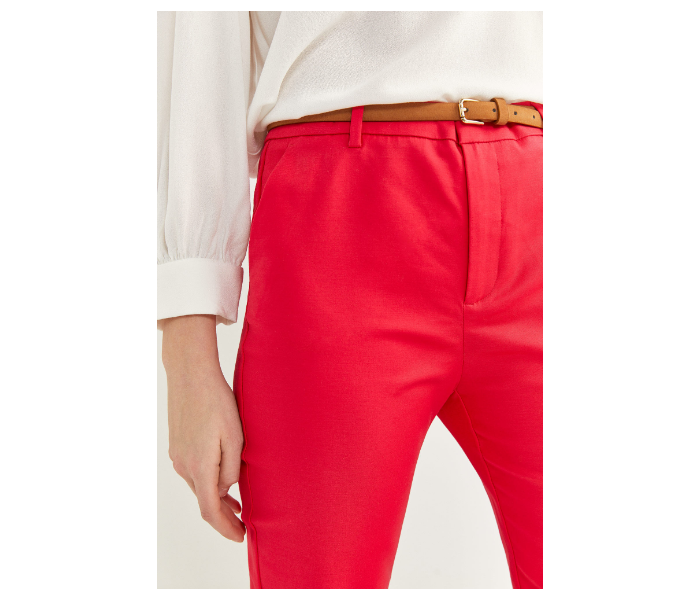 Springfield SS20 Plain Trouser Pant EU 38 For Women - Red - Zoom Image 4