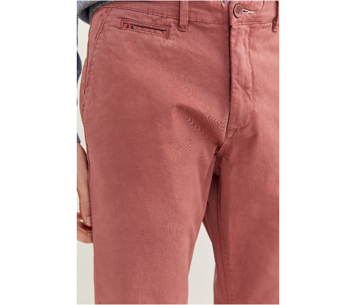 Springfield SS20 Sport Trouser Solid Chinos EU 46 For Men - Dark Pink - Zoom Image 4