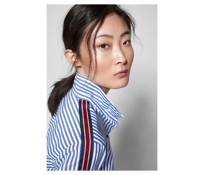 Springfield SS19 Long Sleeve Striped Blouse EU 40 For Women - White and Blue - Zoom Image 4