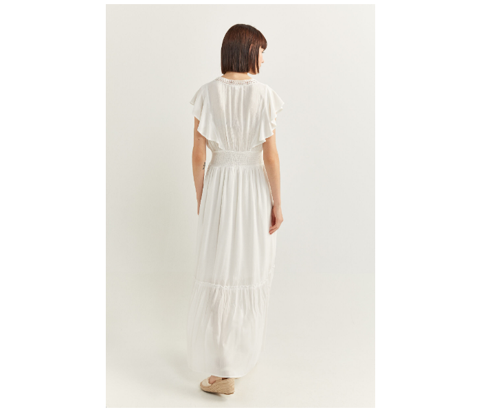 Springfield SS20 Knit Dress EU 38 For Women - White - Zoom Image 4