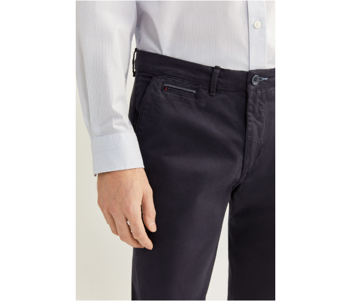 Springfield SS20 Sport Trouser Solid Chinos EU 44 For Men - Navy - Zoom Image 3