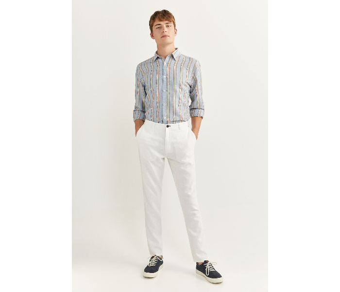 Springfield SS20 Sport Trouser Solid Chinos EU 46 For Men - White - Zoom Image 1