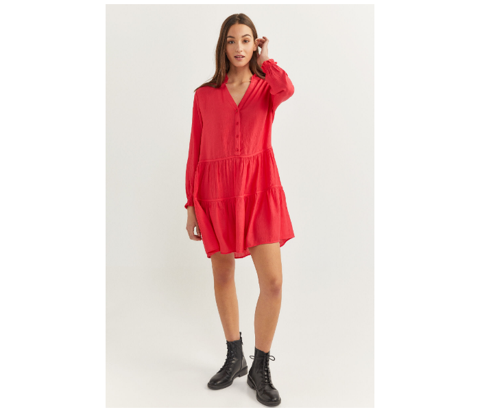 Springfield SS20 Full Sleeve Mini Knit Dress EU 36 For Women - Red - Zoom Image 1