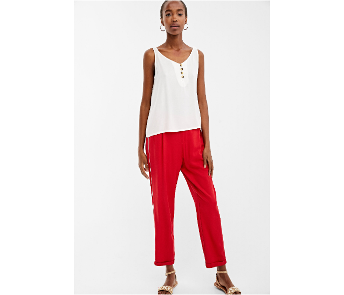 Springfield AW19 Cotton Plain Pant EU 40 For Women - Red - Zoom Image 3