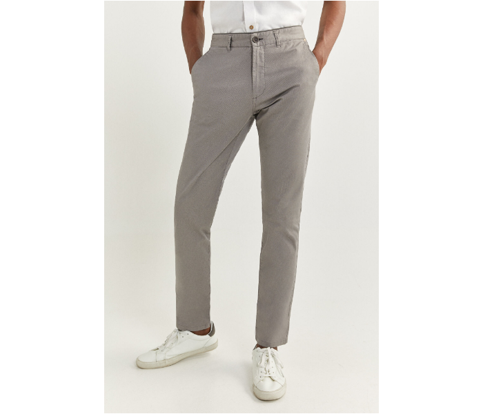 Springfield SS20 Sport Trouser Solid Chinos EU 46 For Men - Ash Grey - Zoom Image 2