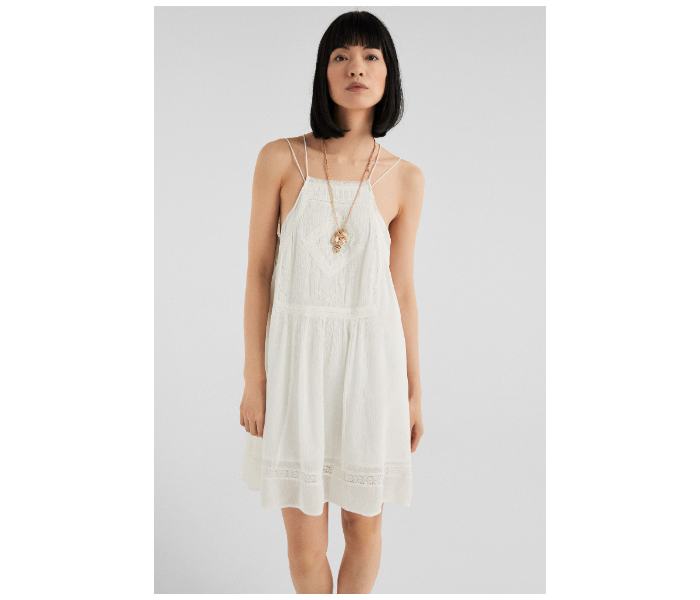 Springfield SS19 Knit Dress EU 42 For Women - Light Cream - Zoom Image 1