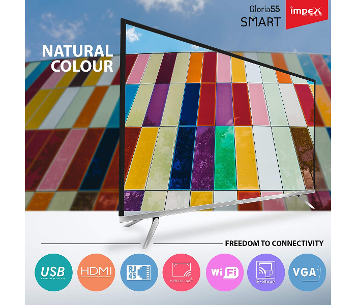 Impex 55 inches 4K Smart LED TV - Black(Delivery Available Only In India) - Zoom Image 1