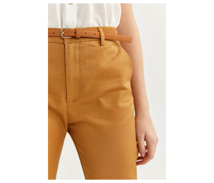 Springfield SS20 Plain Trouser Pant EU 40 For Women - Camel - Zoom Image 4