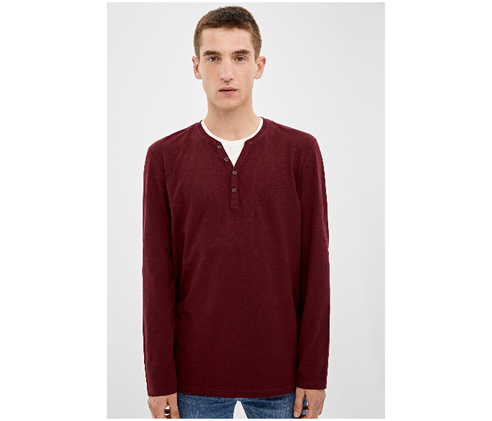 Springfield AW19 Basic Striped T-Shirt Large - Maroon - Zoom Image 2