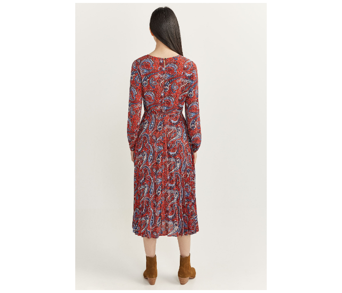 Springfield SS20 Printed Knit Dress EU 42 For Women - Brown - Zoom Image 4