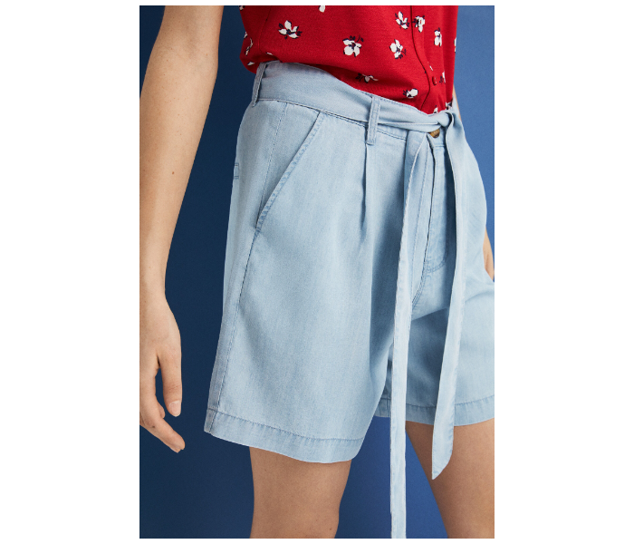 Springfield SS19 Denim Bermuda EU 34 For Women - Sky Blue - Zoom Image 3