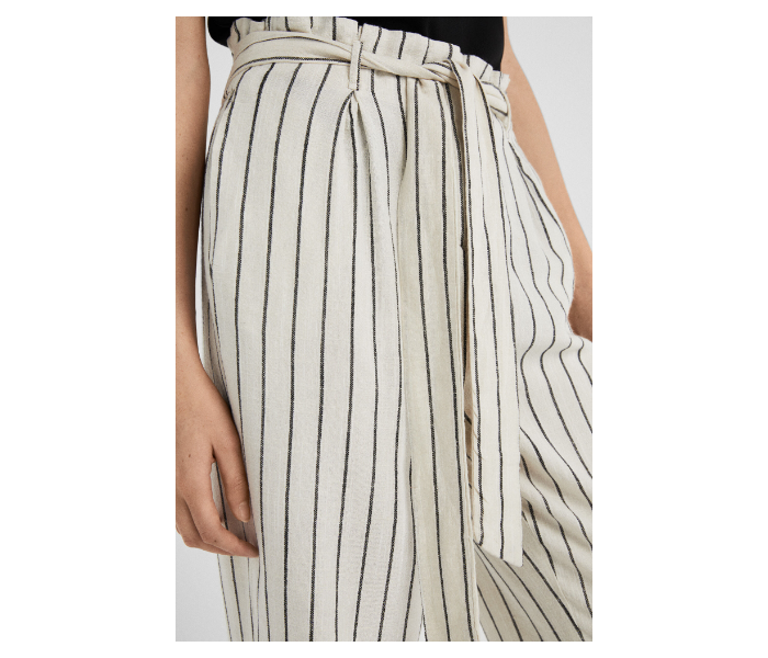 Springfield SS19 Striped Cotton Fancy Pant EU 36 For Women - Ivory Black - Zoom Image 4