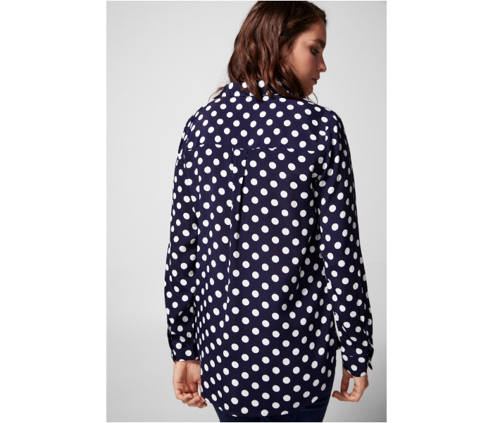 Springfield SS19 Long Sleeve Polka Dotted Blouse EU 36 For Women - Dark Blue - Zoom Image 2