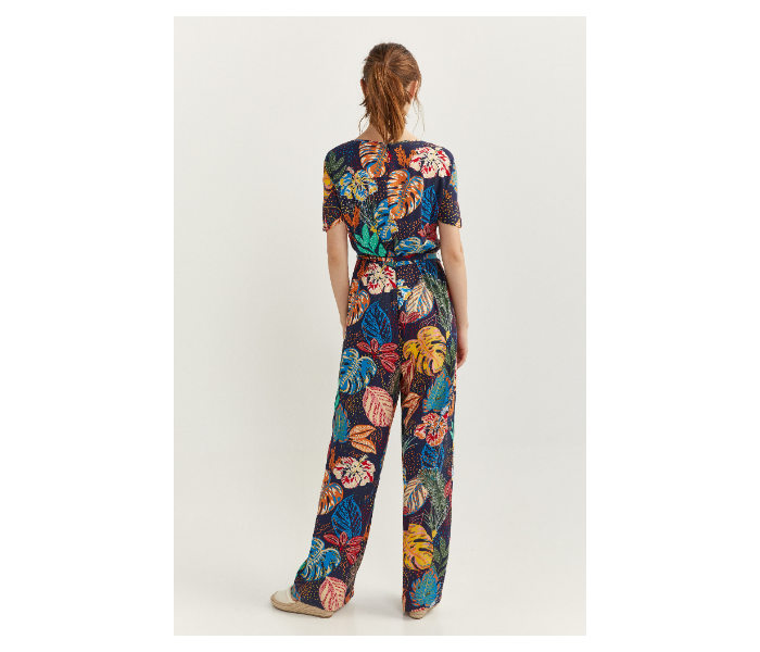 Springfield SS20 Printed Jumpsuit EU 38 For Women - Blue and Yellow - Zoom Image 4