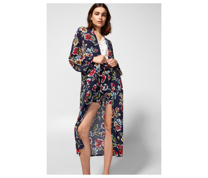 Springfield AW18 Floral Kimonos Large For Women - Dark Blue - Zoom Image 3